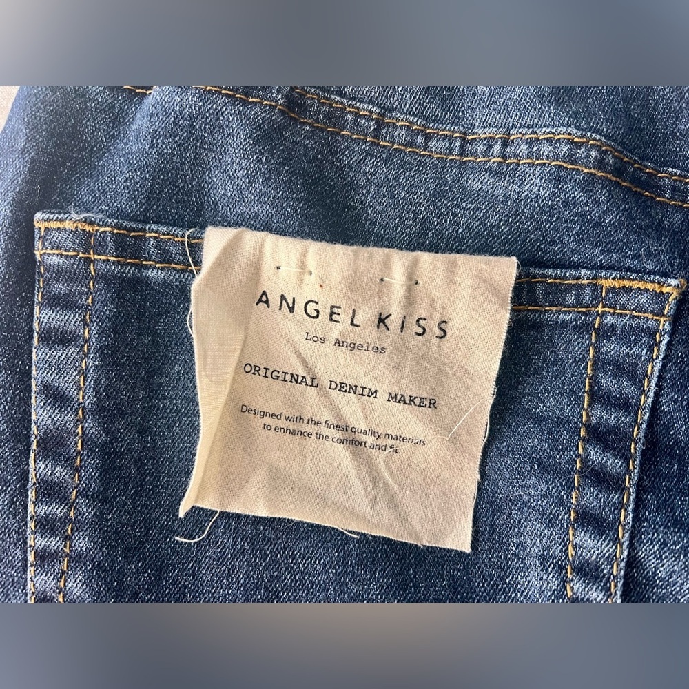 Angel Kiss — Women's Blue Denim Shorts with Floral Print *NEW* - Picture 6 of 11